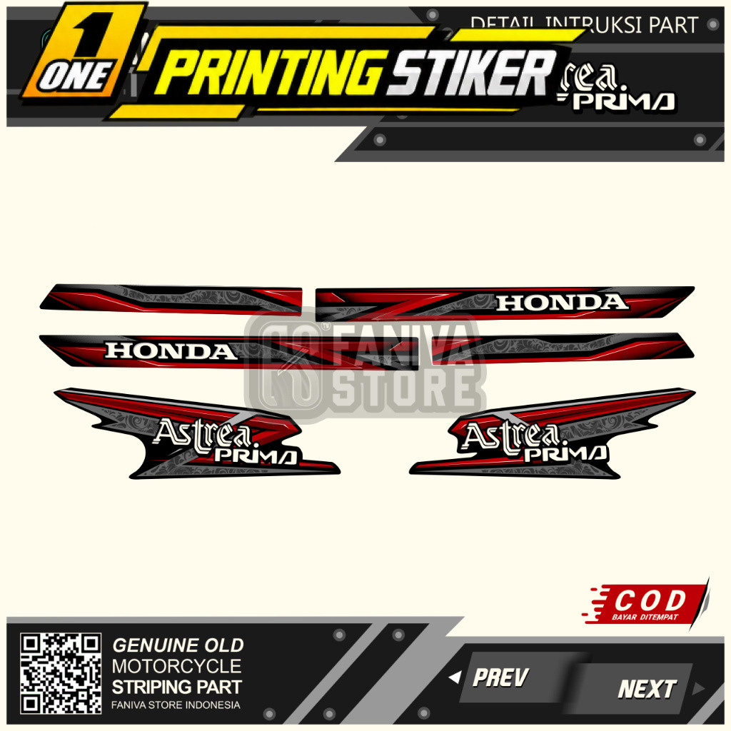 STRIPING ASTREA PRIMA TERBARU / STRIPING PRIMA OLD / STRIPING HONDA PRIMA