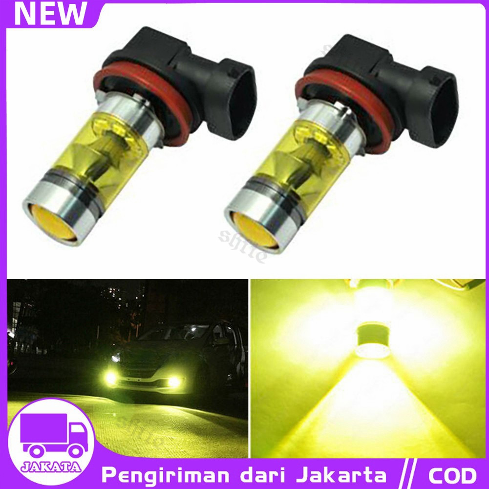2PCS Lampu Led Fog Lamp H11 H8 Lampu Kabut Mobil 100W 20SMD Mobil LED Kabut Bohlam Lampu Depan Lampu