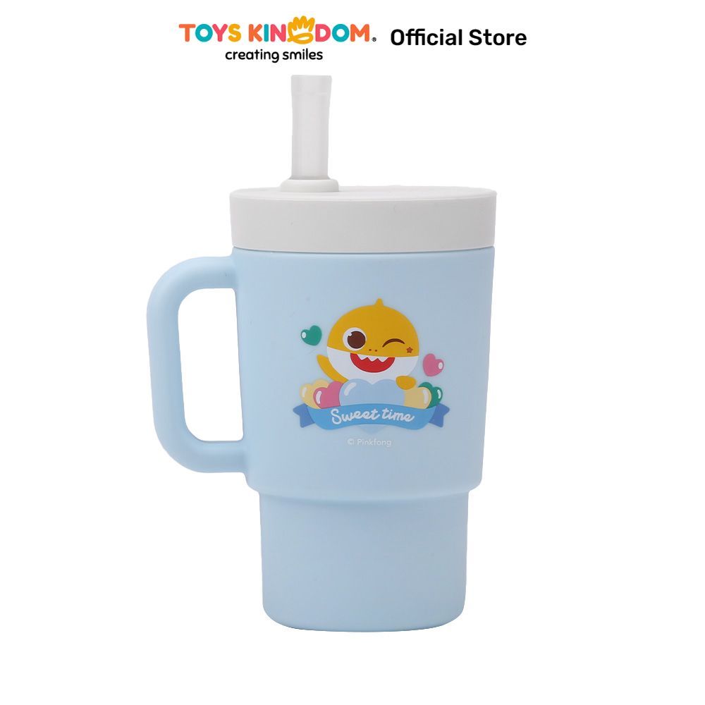 Toys Kingdom Pinkfong Baby Shark Pinkfong  Baby Shark Botol Minum Anak Silikon - Biru Tumbler Botol 
