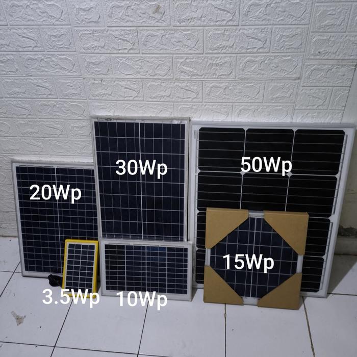 Solar Panel 15Wp 20Wp 30Wp Plus Kabel 5M High Quality Panel Surya 75Watt 100Watt 150Watt - Solar Pan