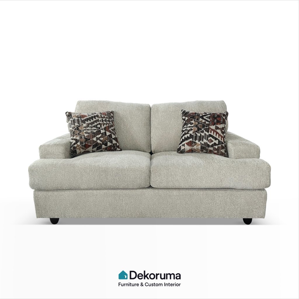 Dekoruma Tenzo WILSON Sofa Dudukan Kain / Sofa Panjang Kain / Sofa Premium Kain Keluarga - Krem