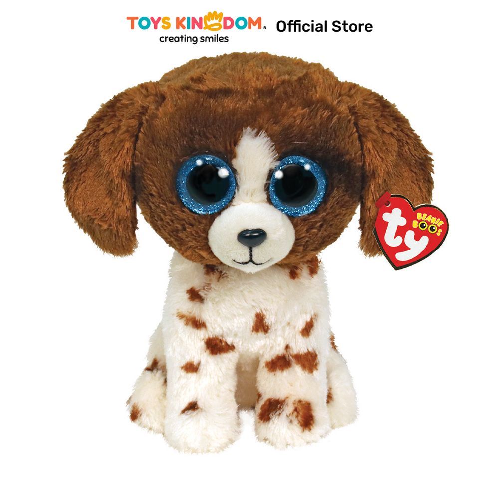 Toys Kingdom TY Beanie Boos Boneka Hewan Muddles Dog Medium 95320 Toys Kids Toy Boneka Kain Karakter