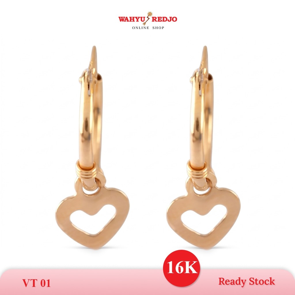WAHYU REDJO - ANTING EMAS 16K  MODEL BULAT MATA DAILYWEAR & TIMELESS (NON PMR)