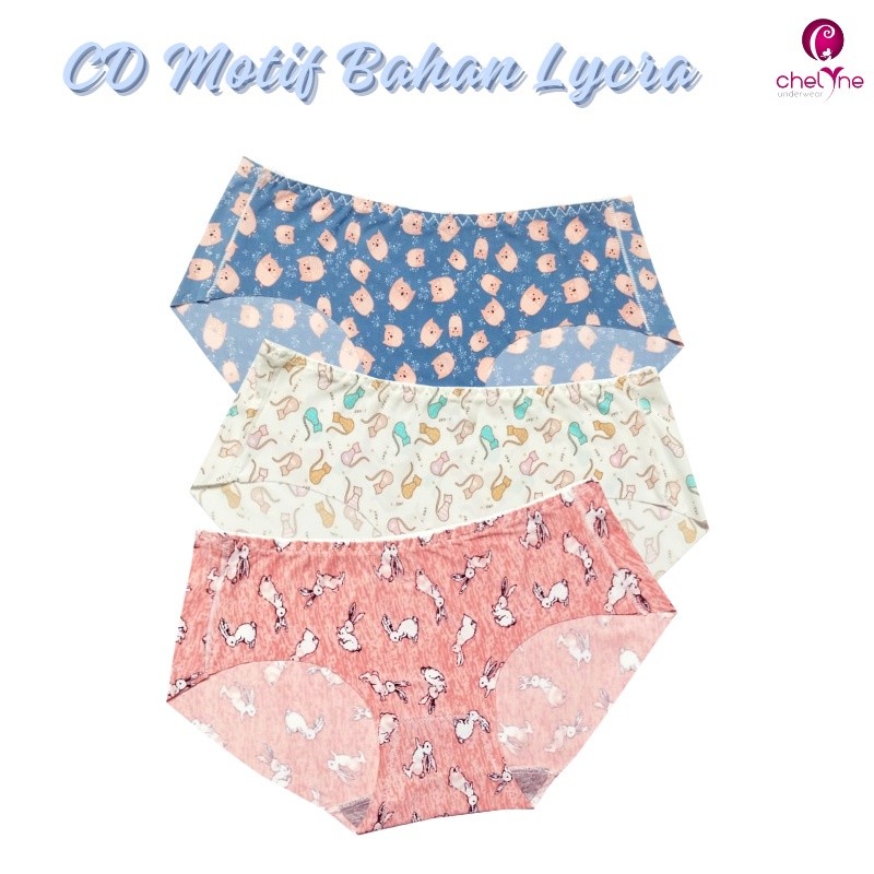 CD Wanita Seamless L - N004 Motif Lucu