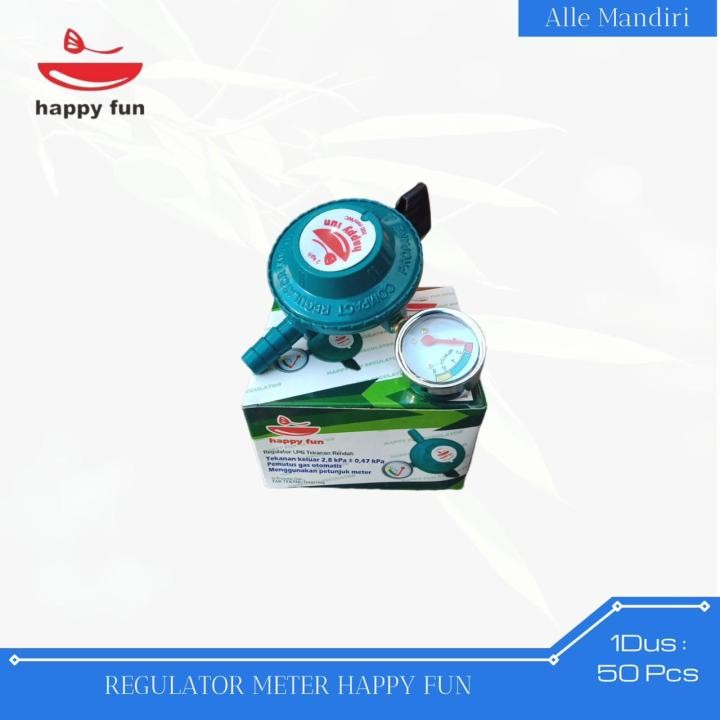 (JHS) Regulator Meter ( HAPPY FUN ) Kepala Regulator Tanpa selang Aksesoris Regulator Gas