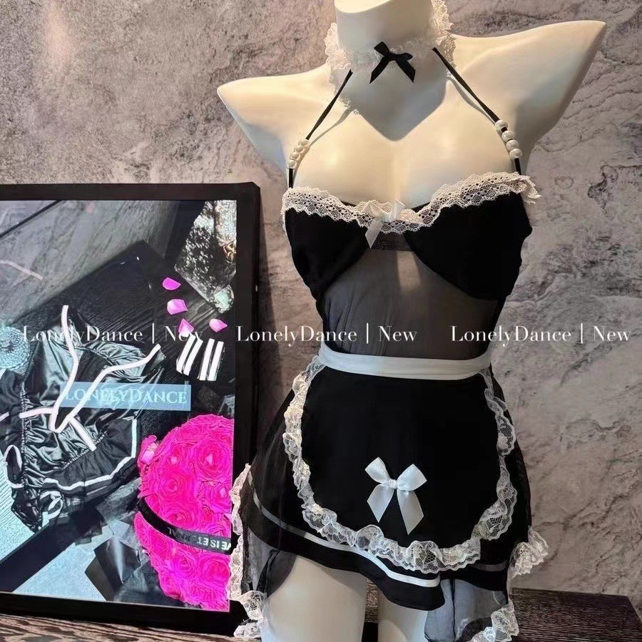 Lingerie seksi plus ukuran kostum pembantu seksi cosplay