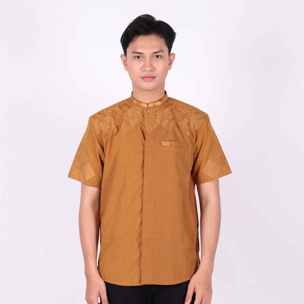 Baju Koko BHS Cosmo Ishaq Dark Tan