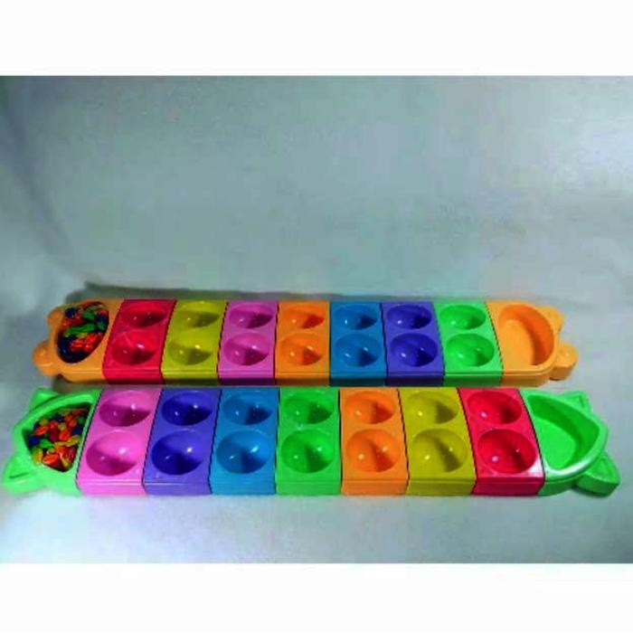 Mainan gklak telur warna warni/mainan edukasi free biji