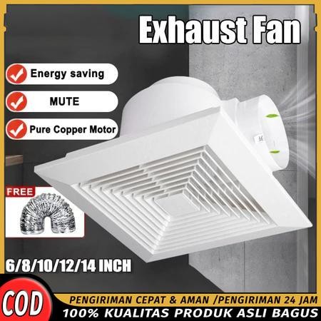 COD Ducting Exhaust Fan Plafon 10/12 Inch Kipas Angin Blower Atap & Dinding Tanpa Tutup Ventilasi Ru