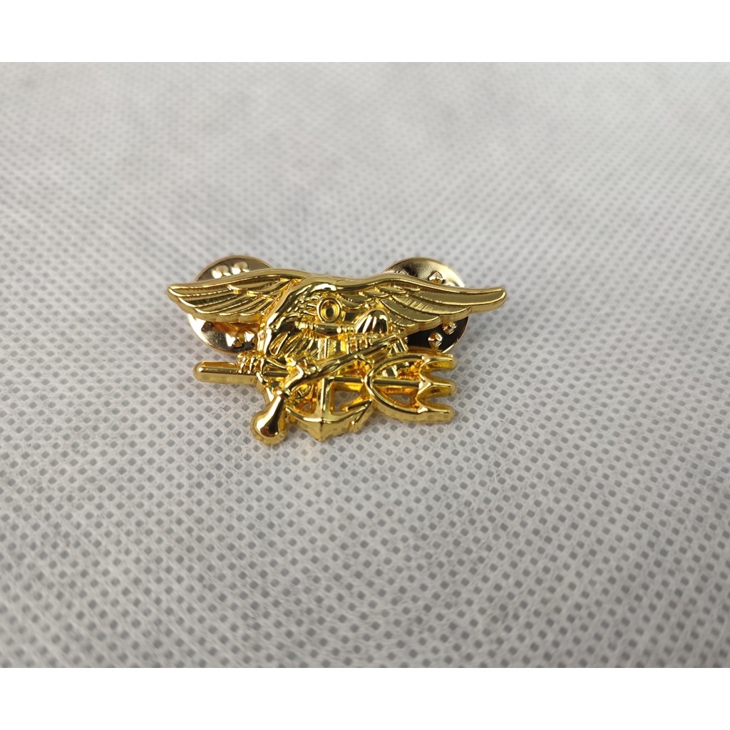 tomwang2012 US NAVY SEAL EAGLE ANCHOR TRIDENT MINI MEDAL UNIFORM INSIGNIA BADGE PIN golden