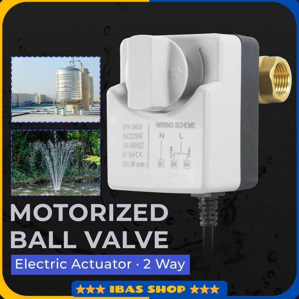 Brass Motorized Ball DN15 Valve Type Electric Actuator 2 Way - DY-303