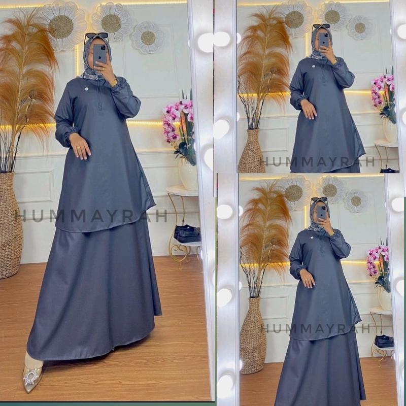 GAMIS KERJA ABU ABU BASAH ASN MELAYU MALAYSIA FULL TOYOBO PREMIUM PDN  Muslim Wanita