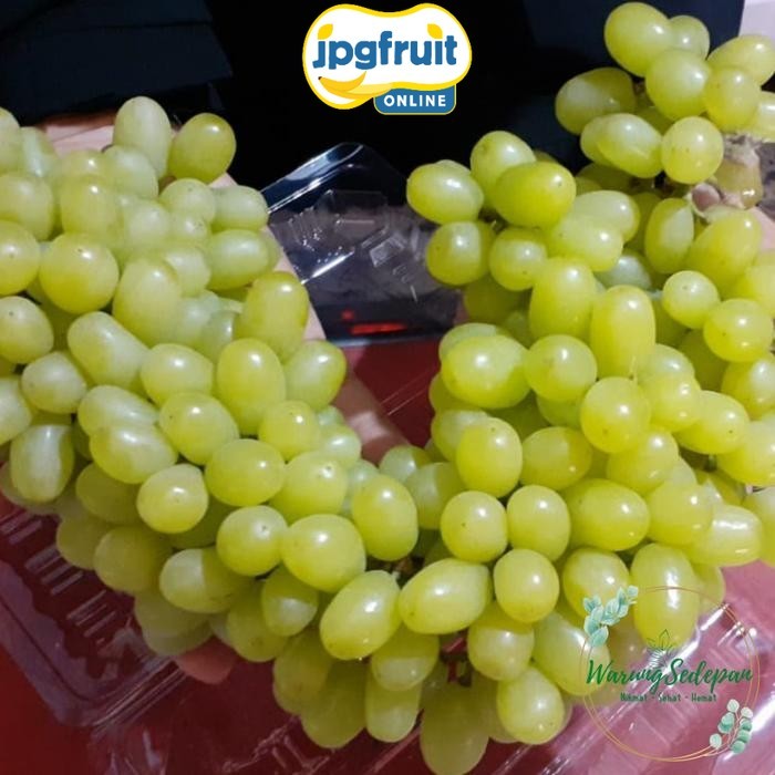 [Instant] Anggur Ijo No Biji Green Seedless Grapes Buah Segar Bekasi - 1/4 kg /Sameday/Jakarta/Anggu