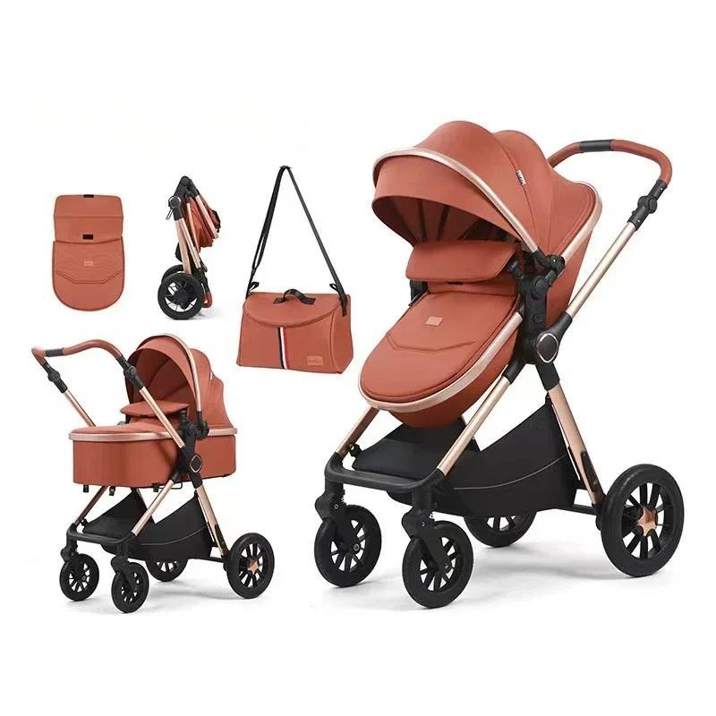 2in1Newborn baby stroller, high landscape baby stroller, multifunctional baby stroller, safe and con