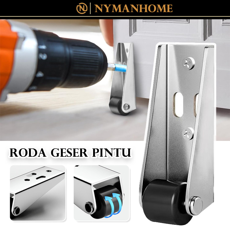 [4PCS]Roda Geser Pintu Yang Turun Untuk Mencegah Penurunan/roda Bawah Pintu Geser, Roda Bawah Pintu 