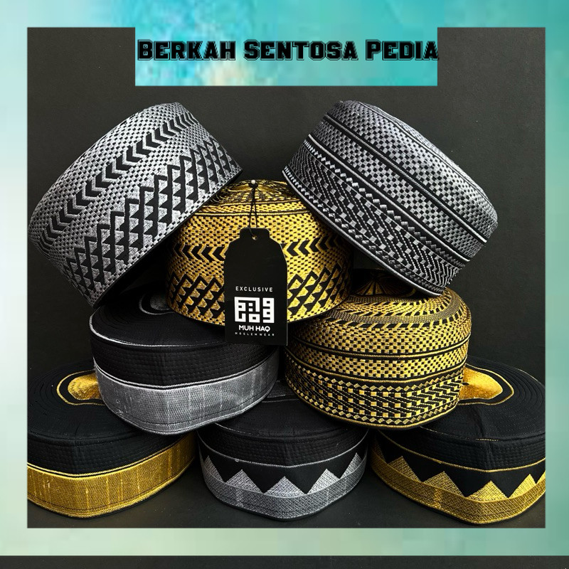 Songkok Recca Bone/Bugis Bordir Halus 8cm