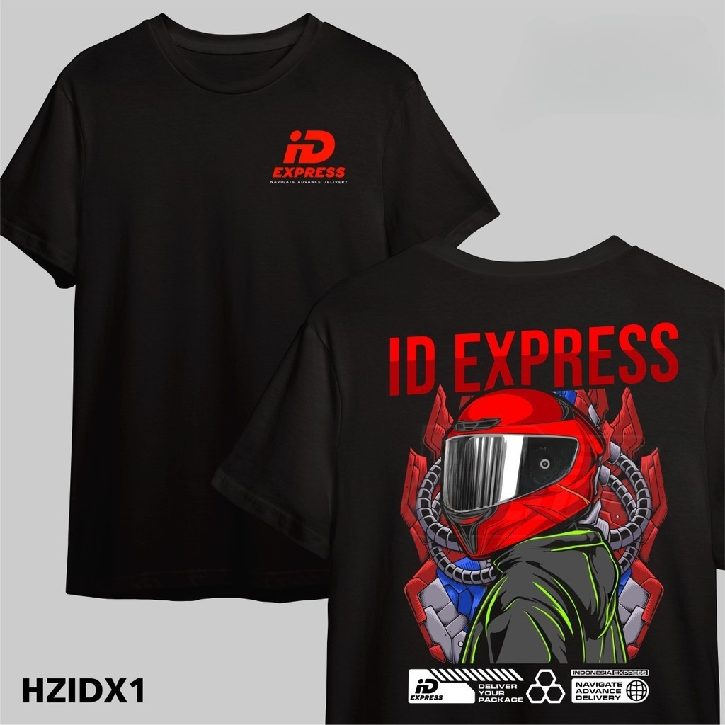 Kaos T-shirt Baju Kurir Motor IDX ID Express Rider Cotton Combed 30s