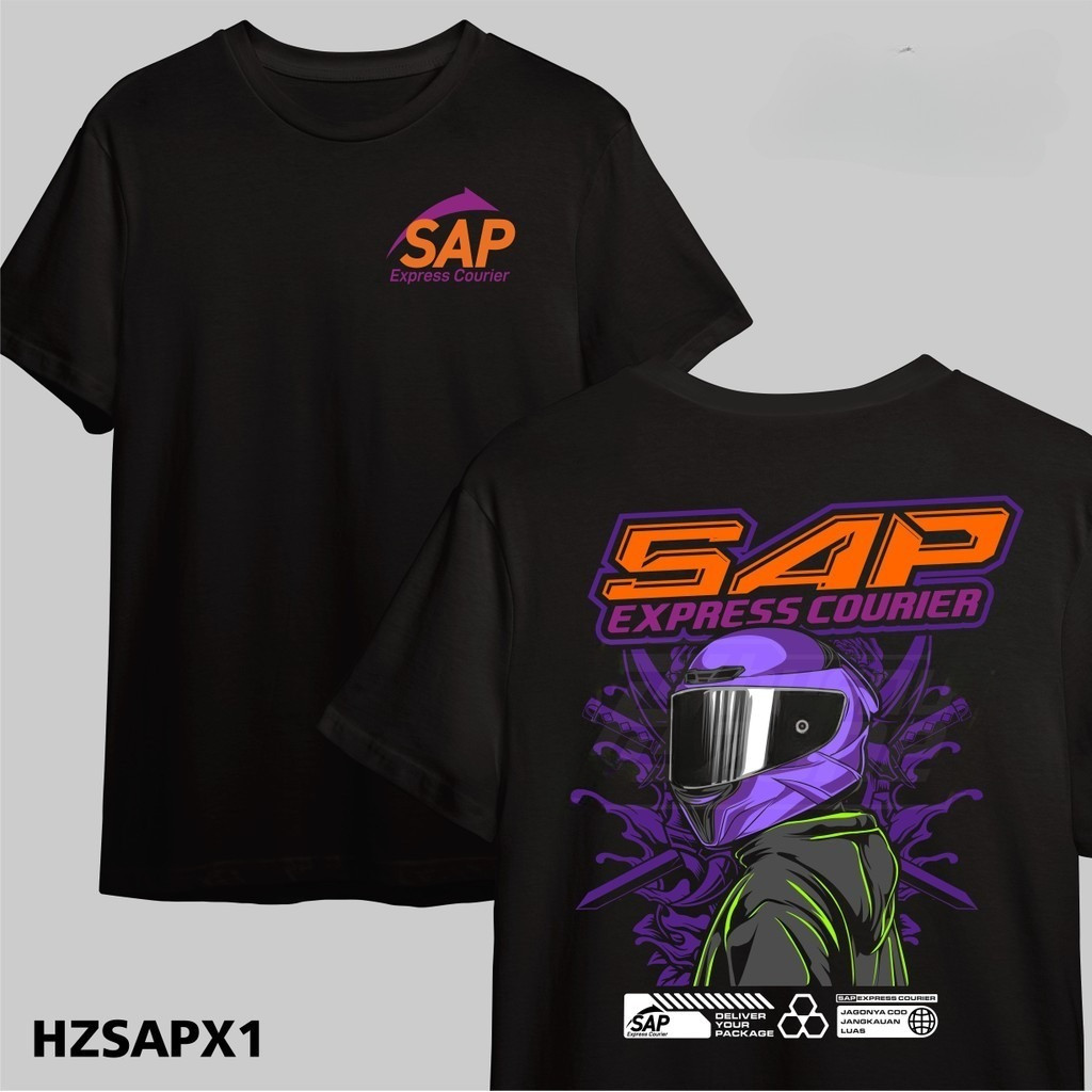 Kaos T-shirt Baju Kurir Motor SAP Express SAPX Rider Cotton Combed 30s
