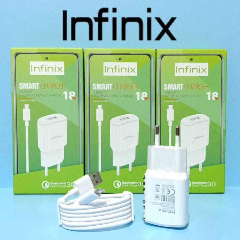 CHARGER CASAN CAS HP INFINIX HOT 9 10 10S 11 12i 20i NFC PLAY ORI MICRO USB 10W 18W FAST CHARGING DI
