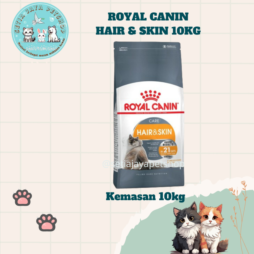 Klik Petfood Makanan kucing - Royal Canin Hair and Skin Care 10kg [REGULER & INSTANT]