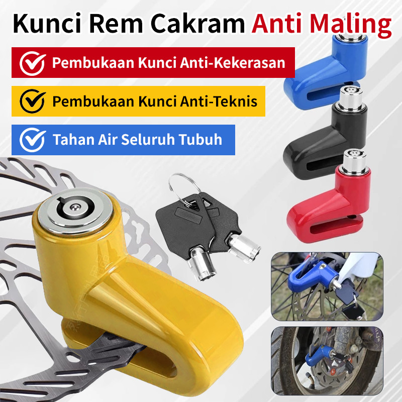 Anti Maling Efektif/Kunci Mini Multifungsi Praktis untuk Sepeda/Motor/Kendaraan Listrik Kunci Sepeda