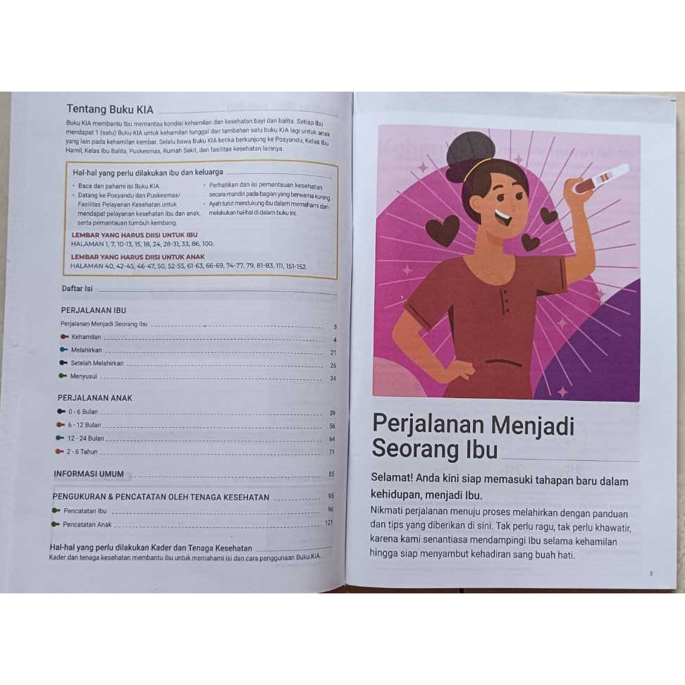 buku KIA 2025 (Kesehatan Ibu dan Anak) buku kia terbaru buku ibu hamil pink 1Pcs