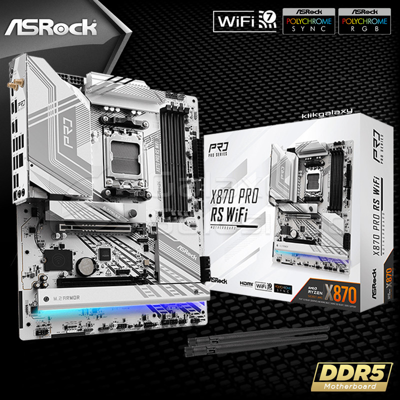 Asrock X870 Pro RS WIFI - AMD X870 AM5 Motherboard - CG