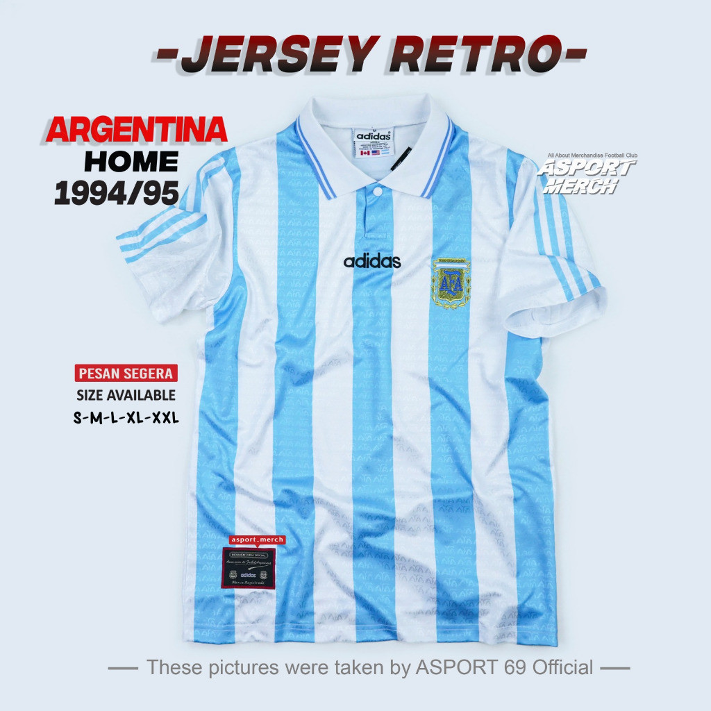 ASPORT RETRO ARGENTINA HOME 1994 1995 ARGENTINA HOME 94 95 RETR0