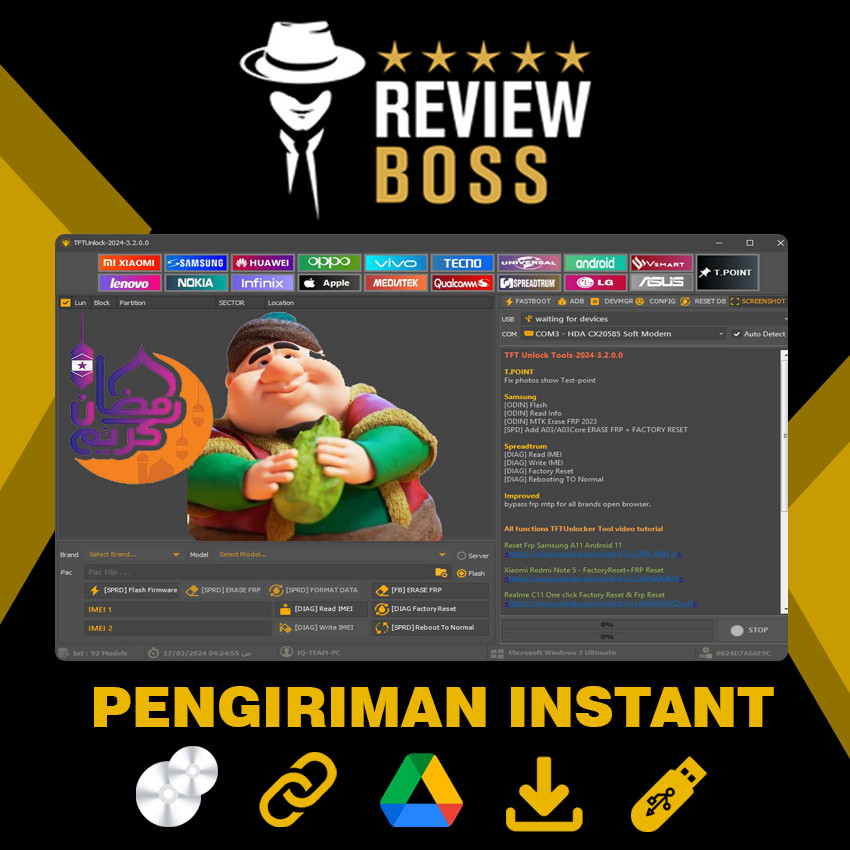 PROGRAM SERVIS HP ANDROID TFT UNLOCK TOOLS SERVICE FLASH FIRMWARE RESET ERASE FRP FACTORY RESET DLL