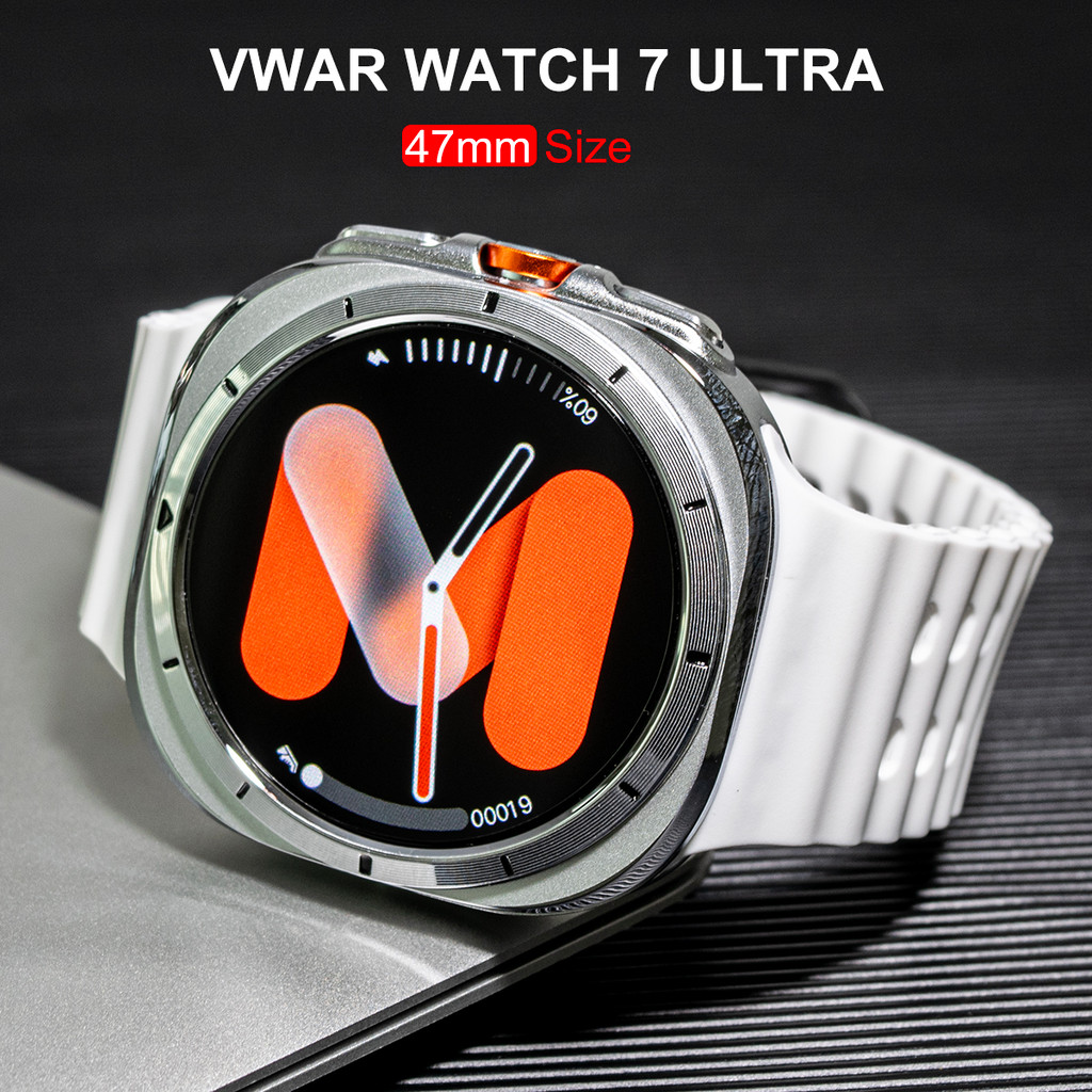 Vwar Watch 7 Ultra 47mm Smart Watch IP68 Waterproof Bluetooth Call Compass Smartwatch for Men Women 