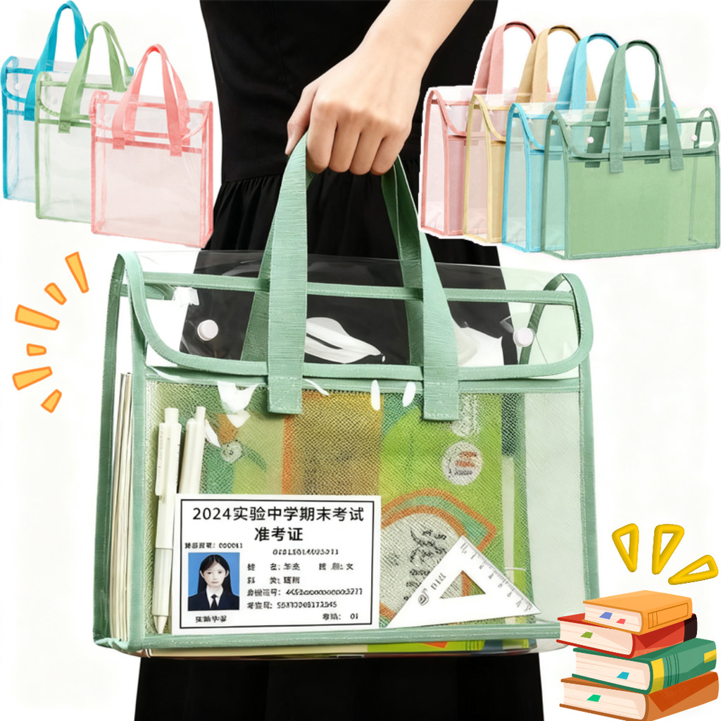 Tas Penyimpanan Buku Tahan Air Tas Penyimpanan Dokumen Transparan Kantong Dokumen Tahan Air