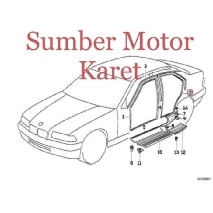 Karet Body Pintu Mobil BMW E36/ BMW 320