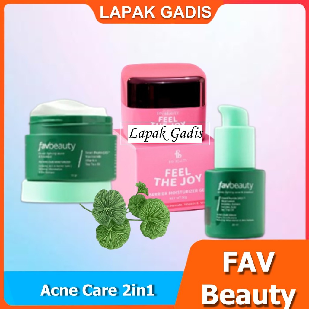 Lapak Gadis FAV Beauty Clean and Restore Set | Acne Care Gentle Gel Cleanser Moisturizer 7x Ceramide