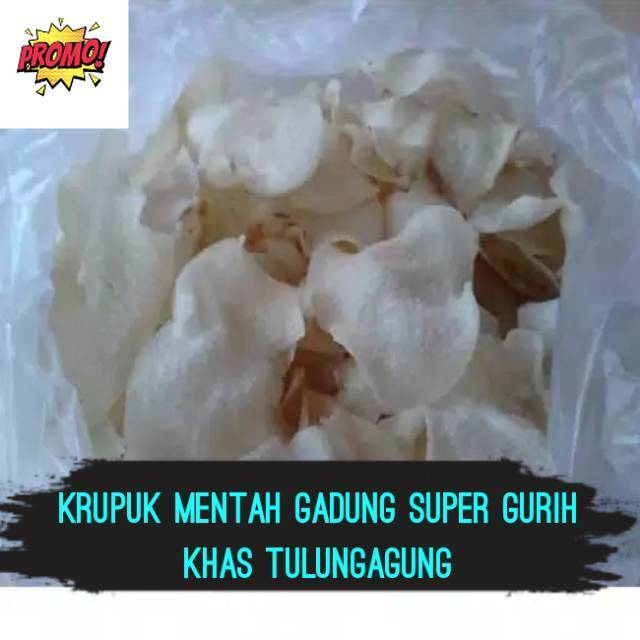 Krupuk mentah gadung nyuzz khas Tulungagung 1000gr