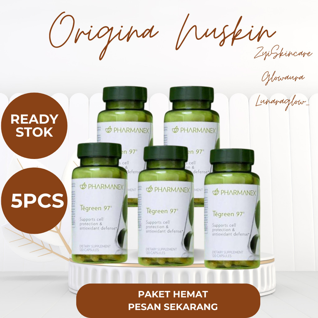 Lunaraskinglow Paket Hemat Nu Skin Tegreen97 - 120 cap & 30 cap Original