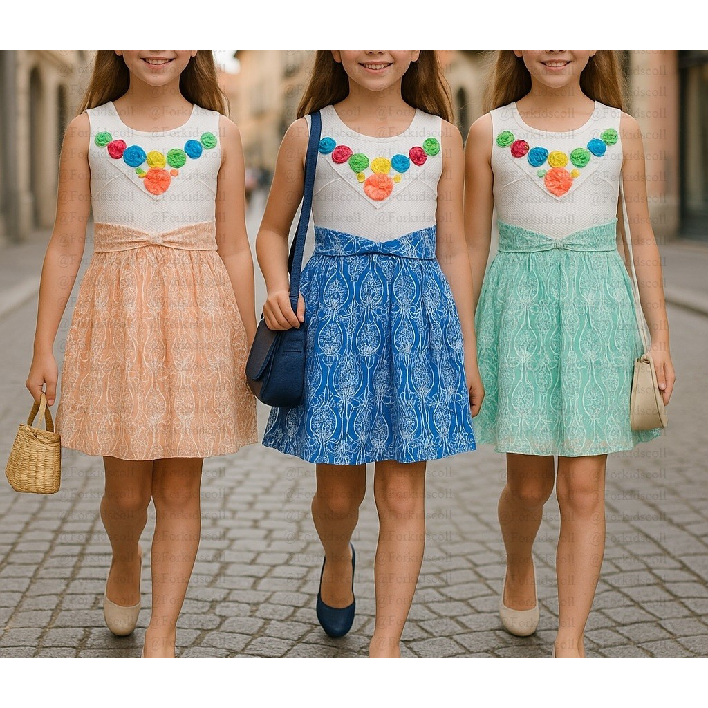 Dress Rok Celana Anak Perempuan Kombinasi Brukat Velvet