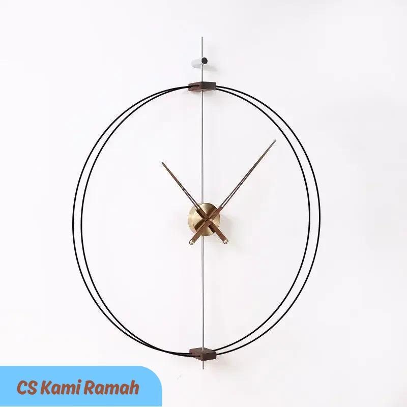 TBT Art Wall Clock Silent Spain Watches Large Living Room Clocks Luxury Minimalist Watch Solid Wood 