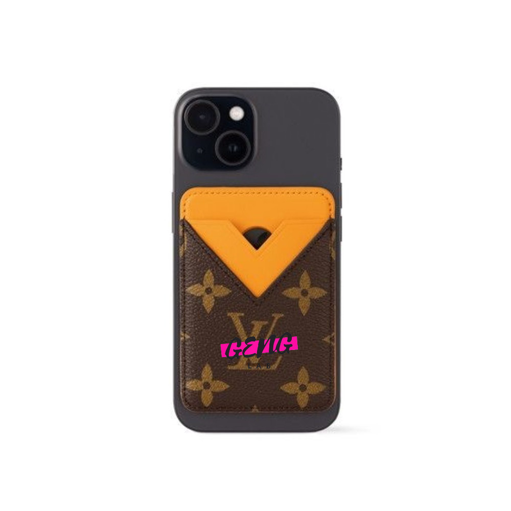 New LV Phone Magnetic Card Holder Universal Men and Women Leather Card Holder Multi-functional for I