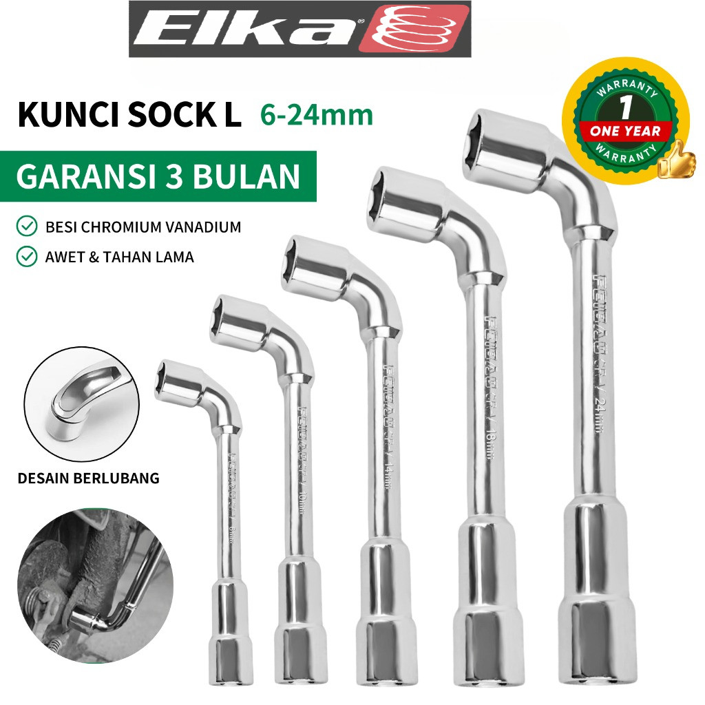 Feibao Kunci Sock L 6-24mm CR-V | Kunci L Sok Baja Premium Tahan Lama