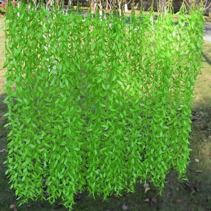 [krakatauview] Grosir Lusinan Daun Juntai Tirai Merana Lee Kwan Yew Hoya Costa Hijau Muda Artificial