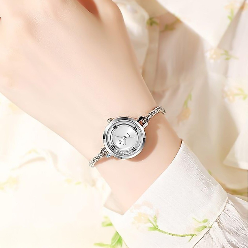 Jam Tangan Wanita Jhon Marie Jam Serut Analog Stainless Steel Aesthetic [Now Sale]