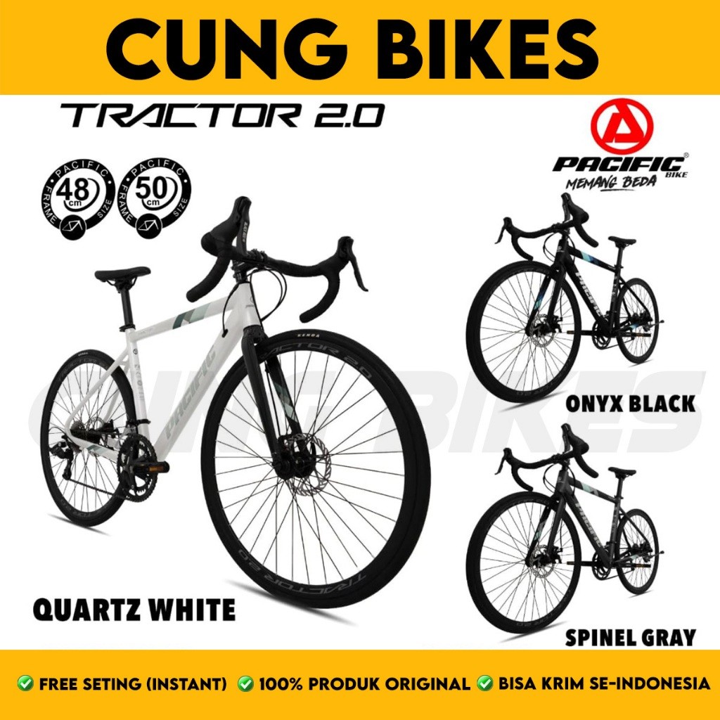 Sepeda Balap PACIFIC Tractor 2.0 Roadbike 700cc Frame Alloy
