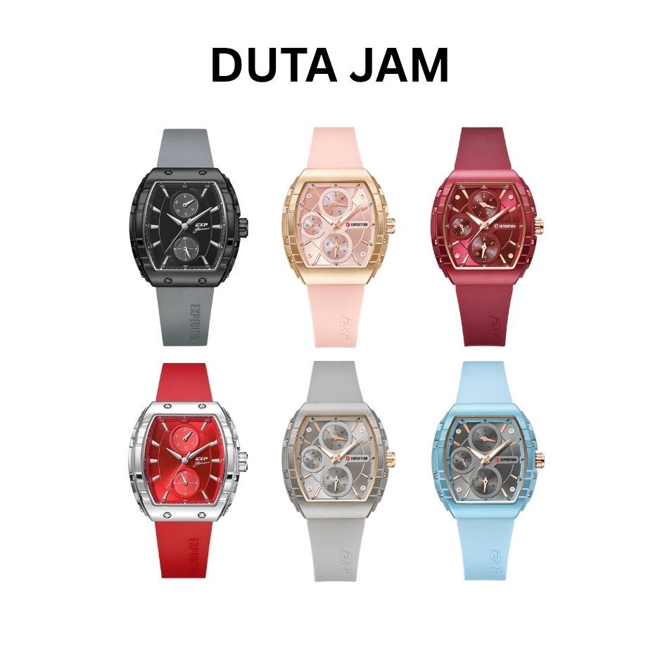 JAM TANGAN WANITA EXPEDITION E6782 E 6782 BFR ANALOG RUBBER STRAP