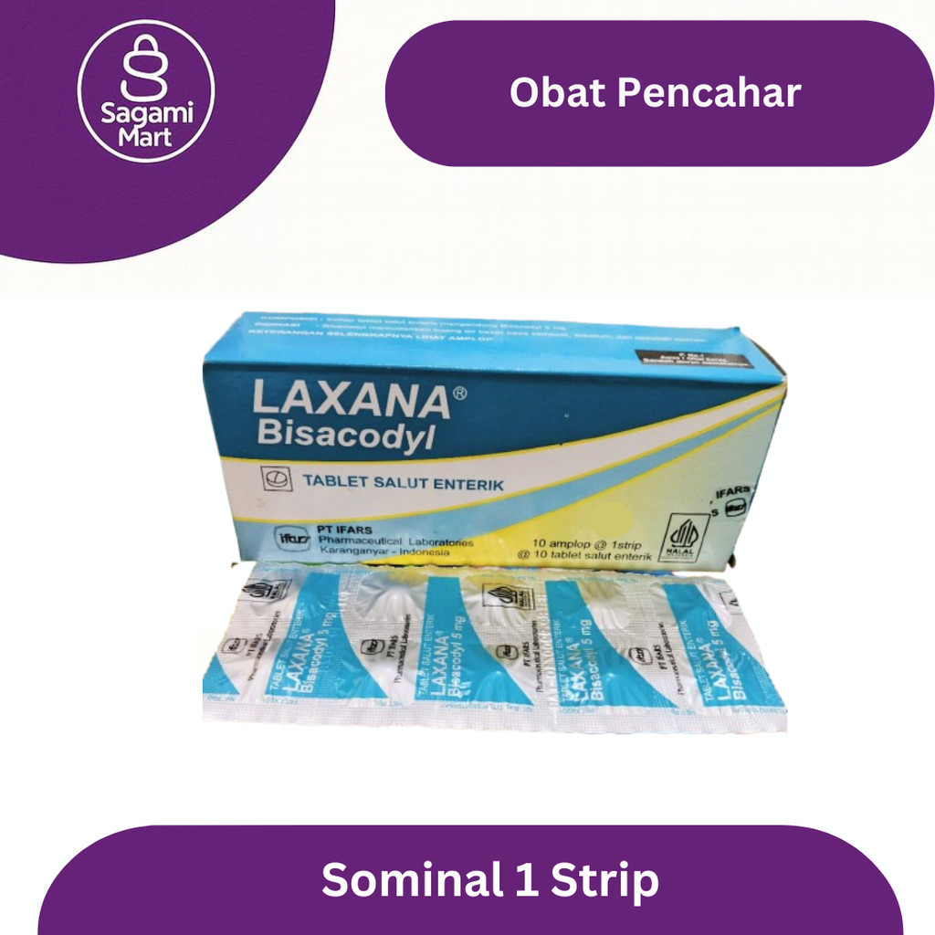 Laxana Tablet Obat Susah BAB 1 STRIP | Pencahar untuk Sembelit Efektif & Aman