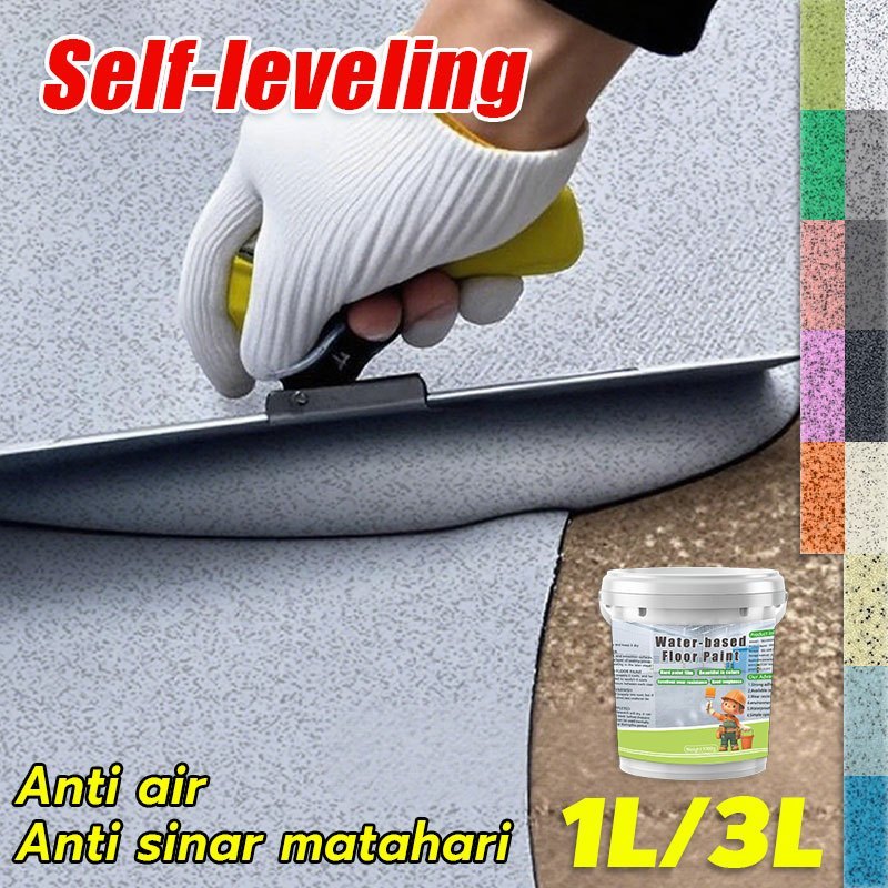 cat lantai epoxy lantai semen 2L cat lantai pasir self-leveling outdoor  cat lantai seperti keramik 