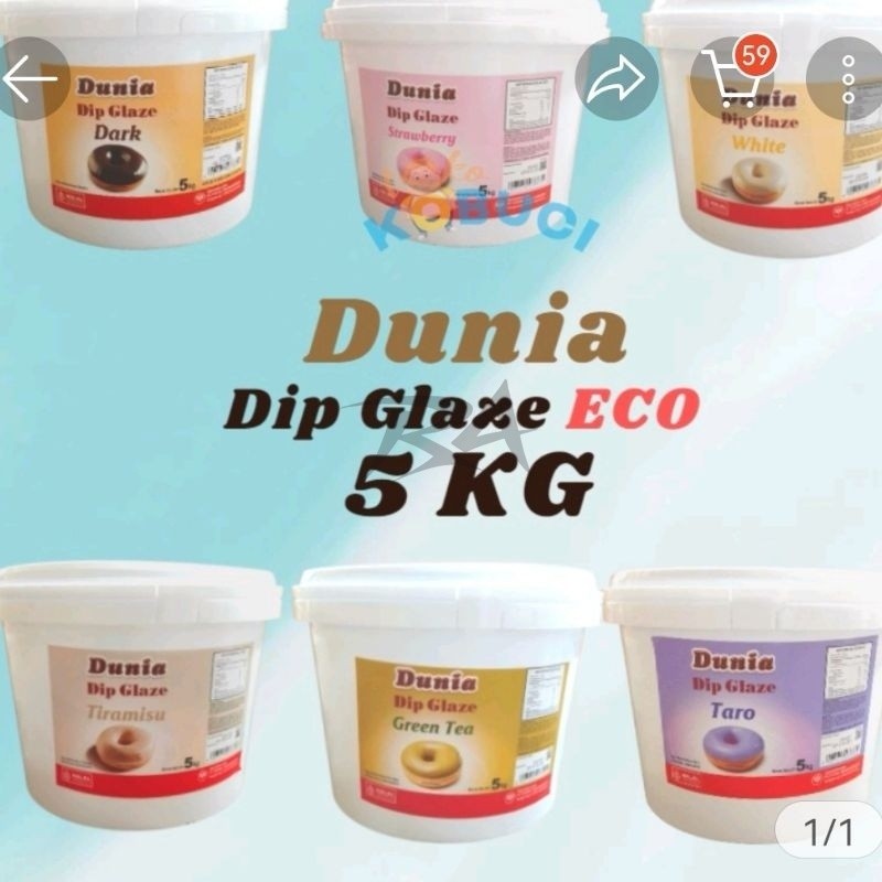 III DUNIA DIP GLAZE DIPGLAZE ECO UKURAN EMBER BESAR 5KG OLESAN CELUPAN SELAI TOPPING COCOK UNTUK USA