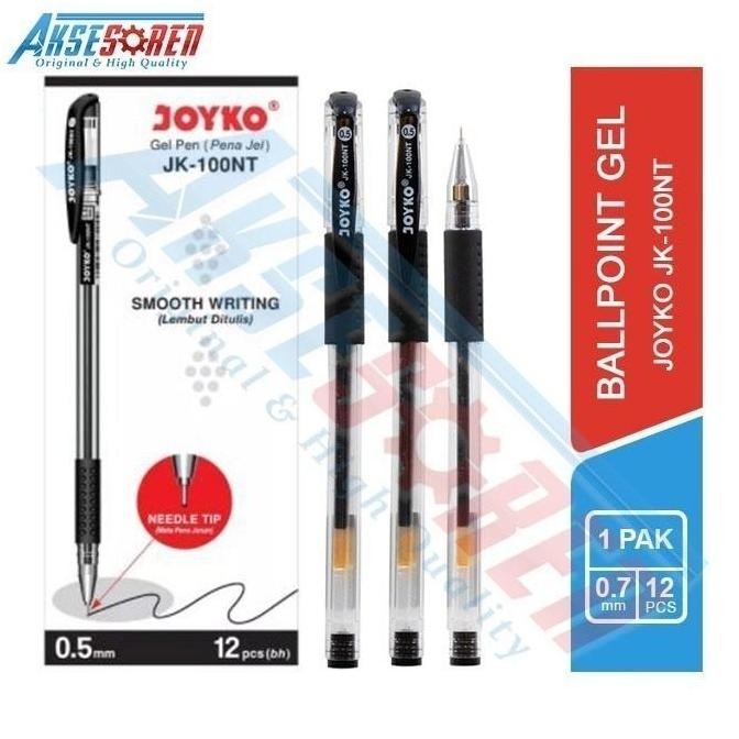 Goodseller- Pulpen Jel Joyko JK-100NT 1 Pack / Ballpoint Gel 1 Pack / Pena 1 Lusin
