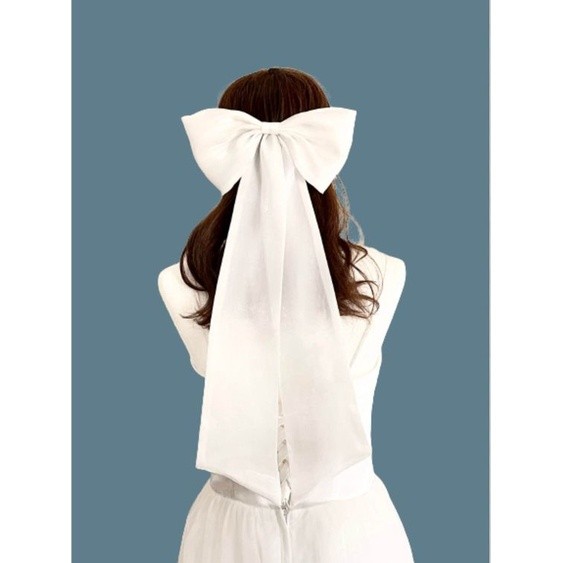 PI157 Organza hair bow prewedding/Korean Ribbon Hair Claw / Jepit Rambut Pita / Jepitan Rambut Korea