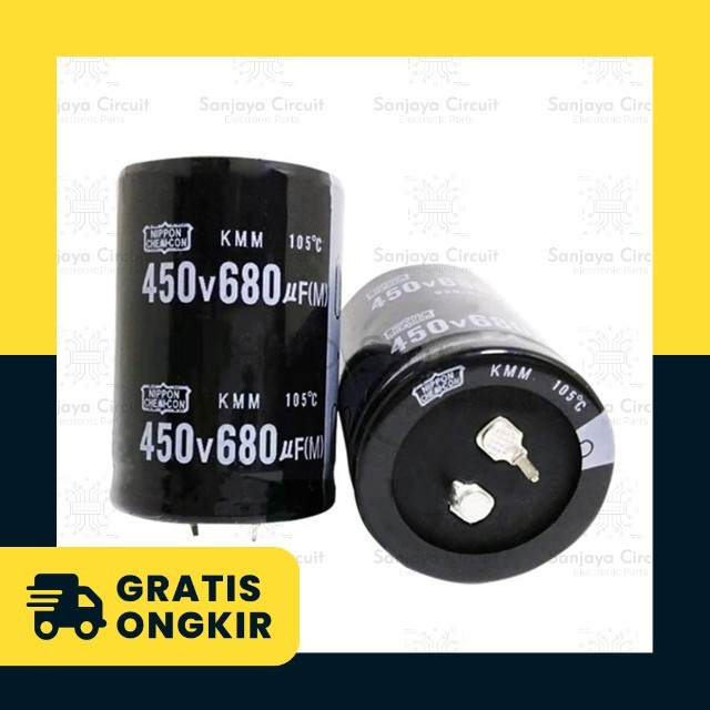 Kapasitor Elko Elco 680UF / 450V Capacitor Elko Elco 680uf / 450V Mesin Las