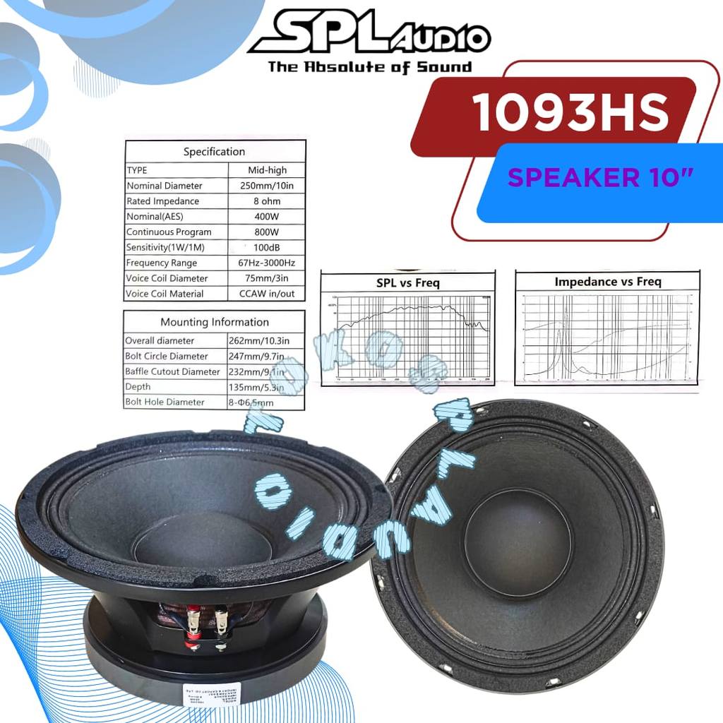 SPL Audio Speaker 10 inch Tipe 1093HS